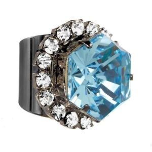 NWOT Tova Dariana Gunmetal Adjustable Ring